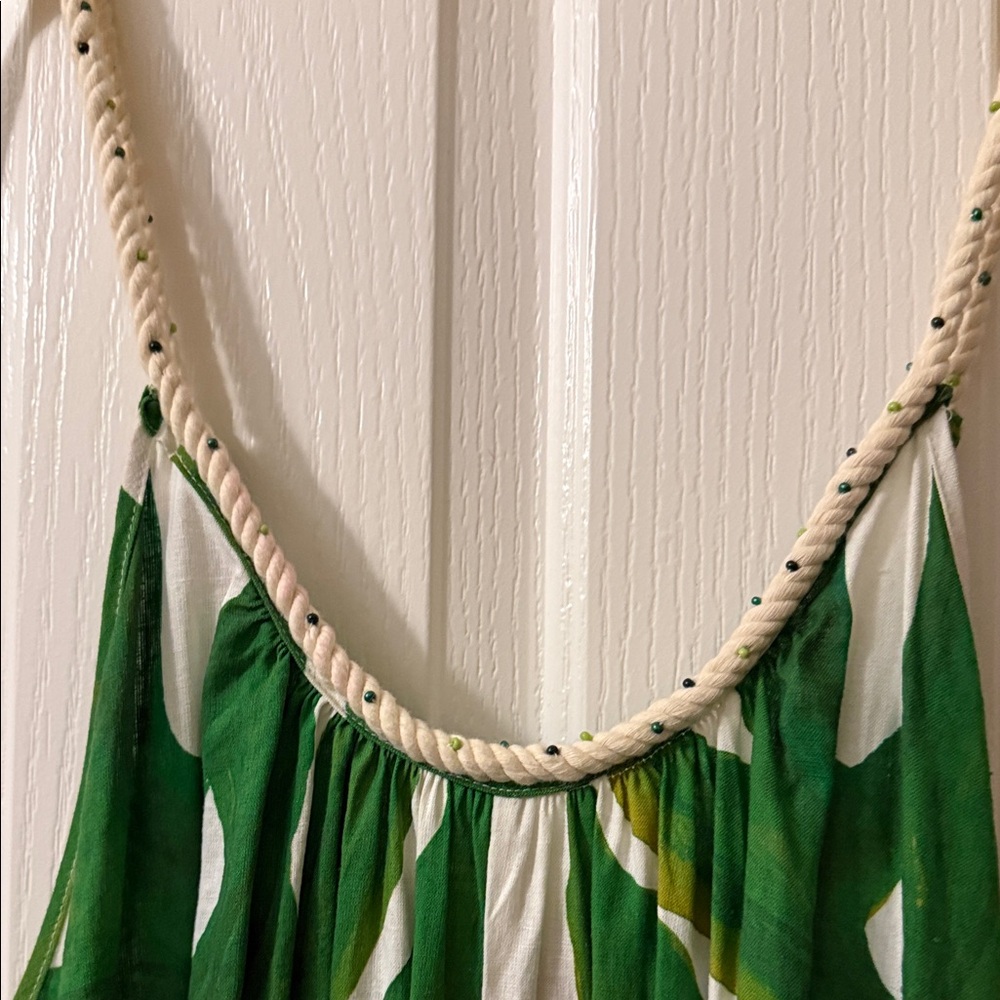 Green and White Maxi Dress Farm Rio - Picture 2 of 8
